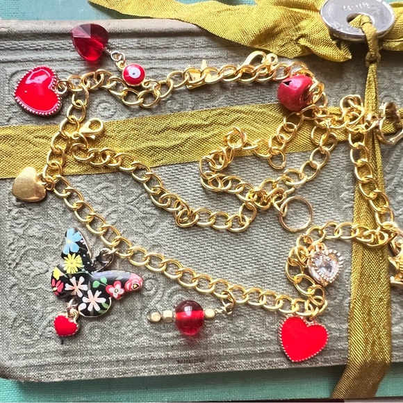 Charm necklace. Unique and one of a kind. Layering. 22” inches Perfect gift - Picture 7 of 15